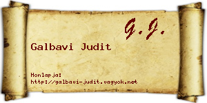 Galbavi Judit névjegykártya